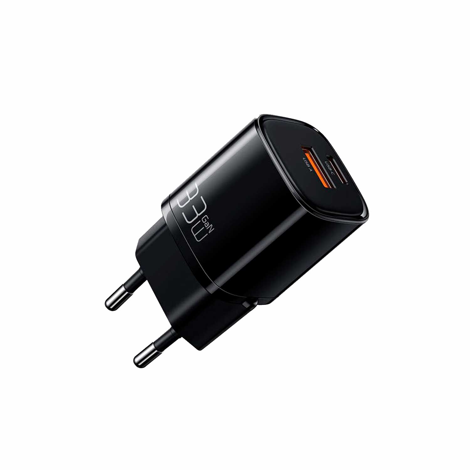 Cargador MCdodo USB-C y USB-A 33W, carga rápida PD/QC, doble puerto, compacto, negro, modelo CH-6512