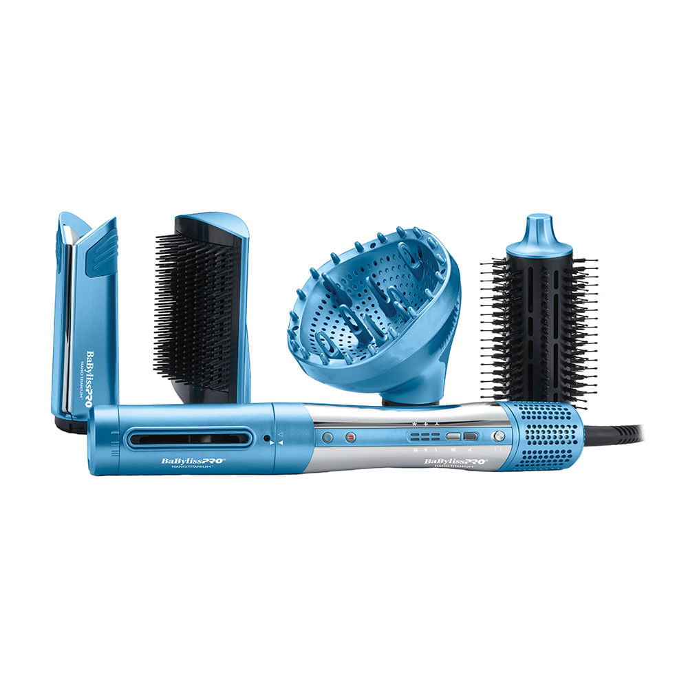 Imagen 1 del producto Secador y peinador BaBylissPRO 5 en 1, generador de iones, 9 velocidades, accesorios alisado y volumen