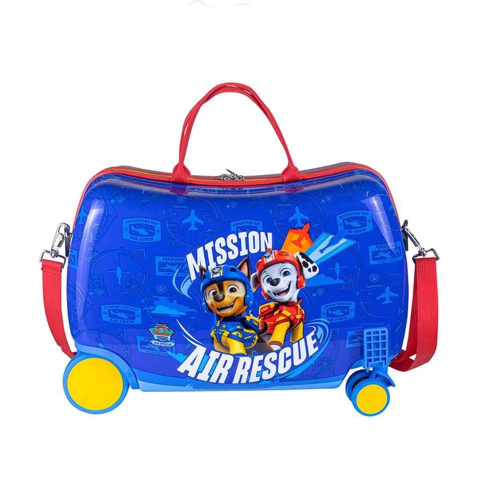 Maleta Paw Patrol Carry-On, ruedas y mango para niños, carcasa rígida, 10 kg de capacidad, color azul