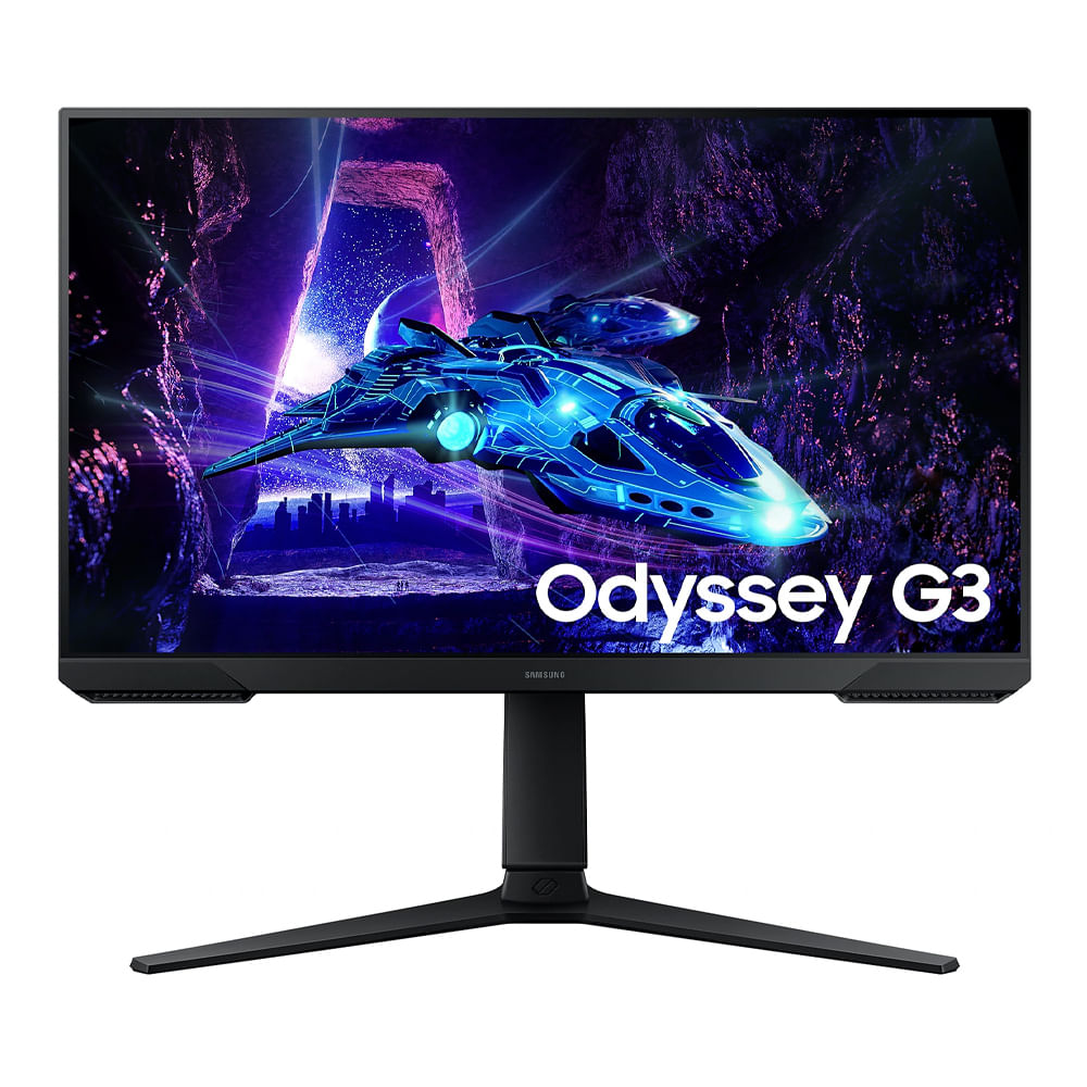 Monitor gamer Samsung 24” Odyssey G3 LS24DG300ELXPE plano, Panel VA, FHD (1920x1080), 180Hz, 1ms, entradas HDMI/DisplayPort, AMD FreeSync