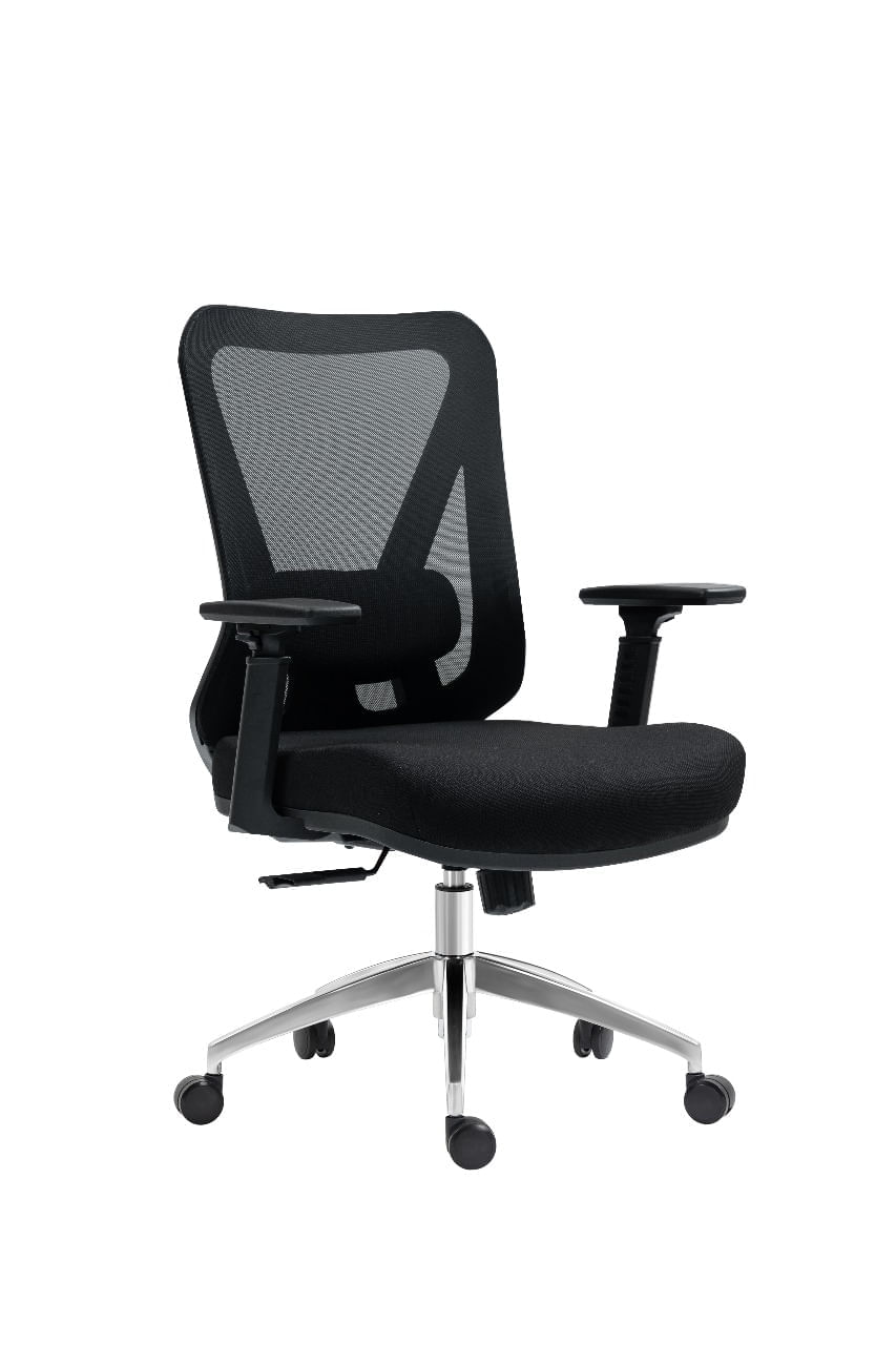 Imagen 2 del producto Silla ergonómica Venso RTA-C4227L, malla 3D, base aluminio, negro