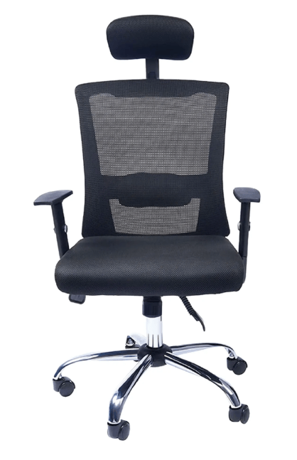 Imagen 2 del producto Silla ergonómica presidencial Venso RTA-C4570, soporte lumbar, cabecera ajustable, brazos regulables, negro