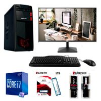 PC Intel Core i7-10TH +RAM 16GB + Disco SSD 1TB + Monitor 24” + FreeDos + Case 350W