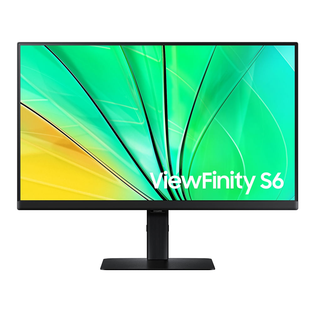 Monitor plano Samsung 24" ViewFinity S6 LS24D600EALXPE, Panel IPS, QHD (2560x1440), 100Hz, 5ms, entradas HDMI/DisplayPort, fácil instalación