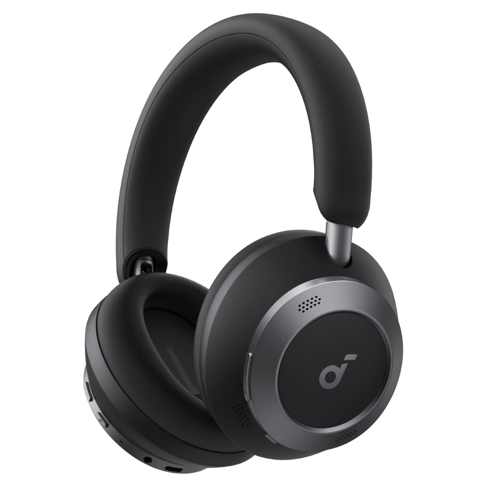 Imagen 1 del producto Audífonos SoundCore Space One Pro con cancelación activa de ruido, Bluetooth 5.3, hasta 60 horas de batería, negro
