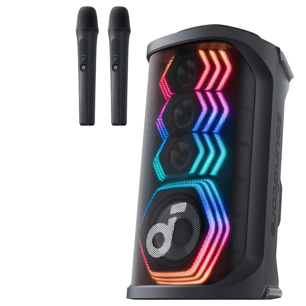 Imagen 2 del producto Parlante de torre bluetooth SoundCore Anker Rave 3S 200W, con 2 micrófonos, hasta 12 horas de reproducción, negro