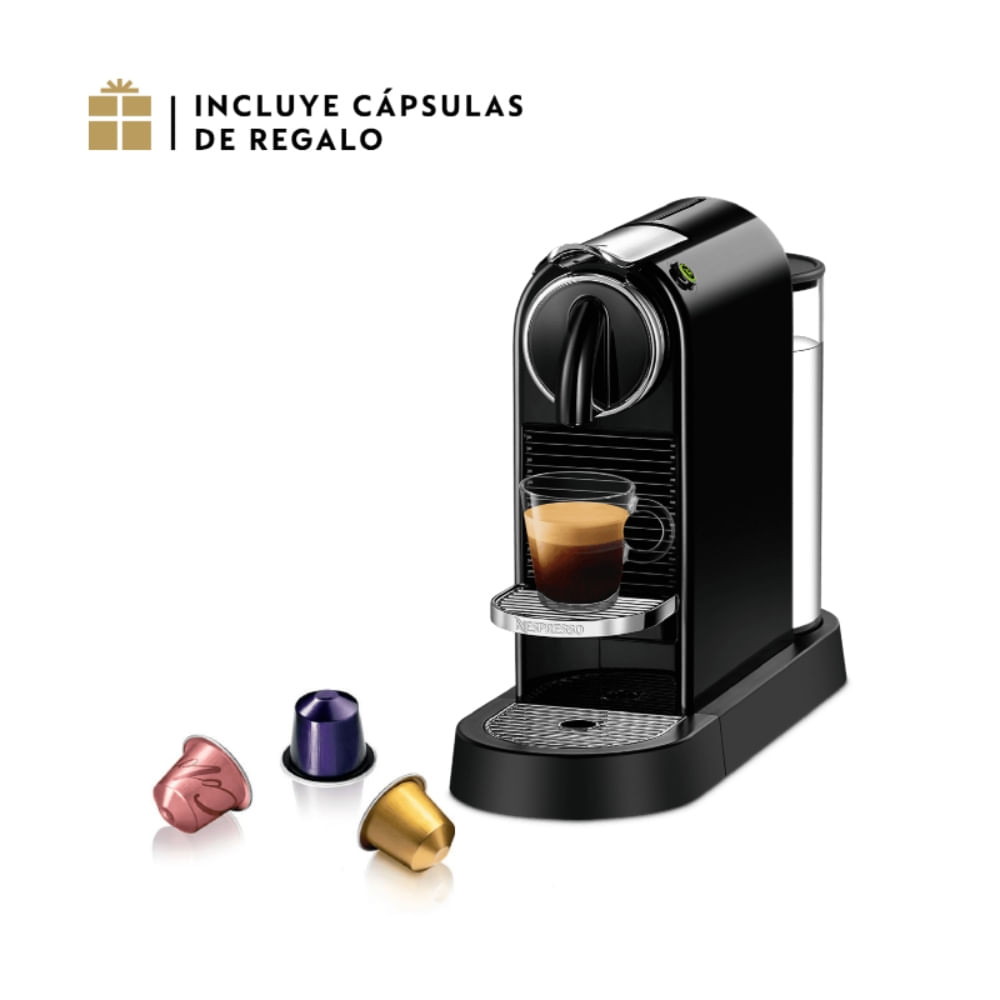 Imagen 2 del producto Cafetera Citiz Original Nespresso, diseño retro-moderno, capacidad de 1 litro, negro