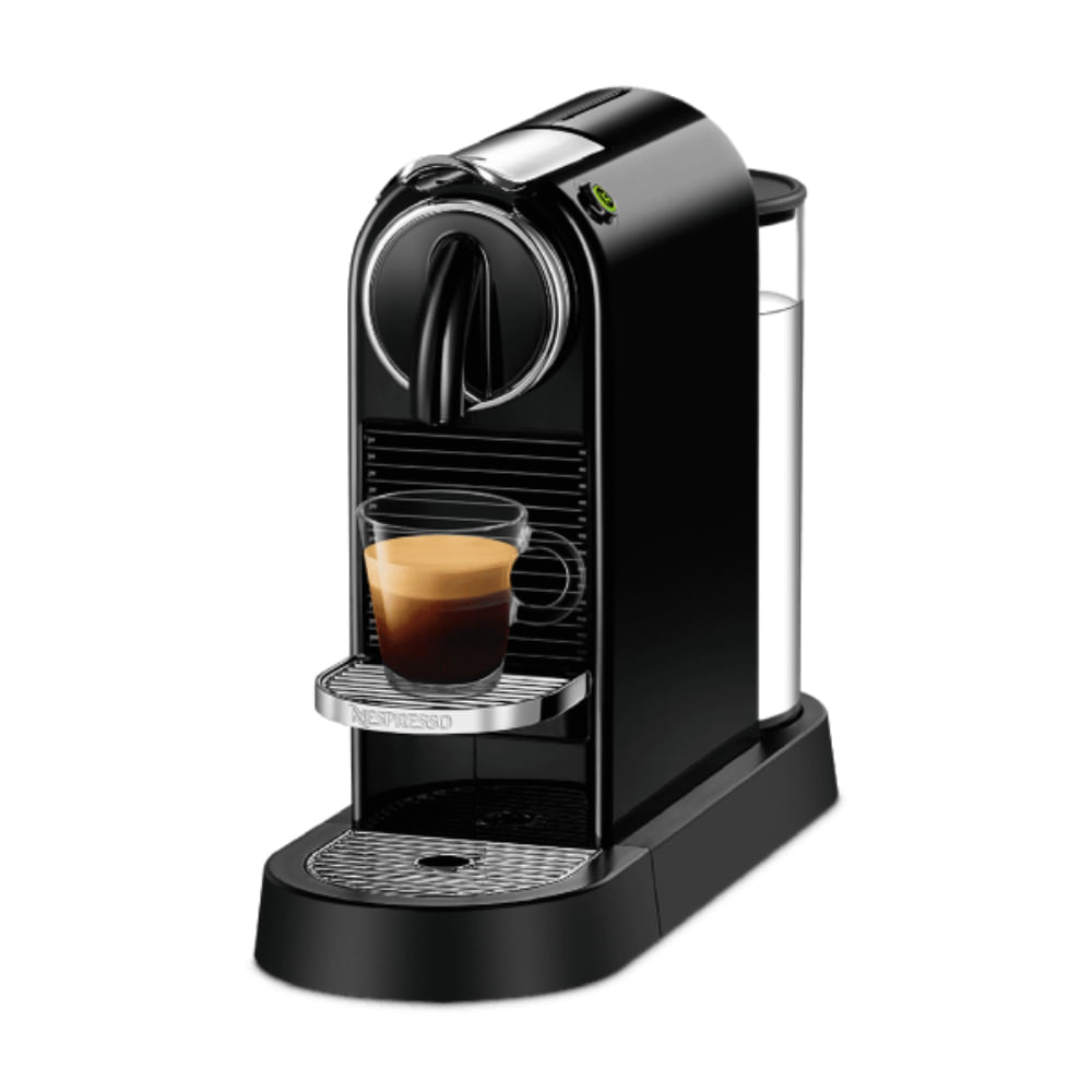 Cafetera Citiz Original Nespresso, diseño retro-moderno, capacidad de 1 litro, negro