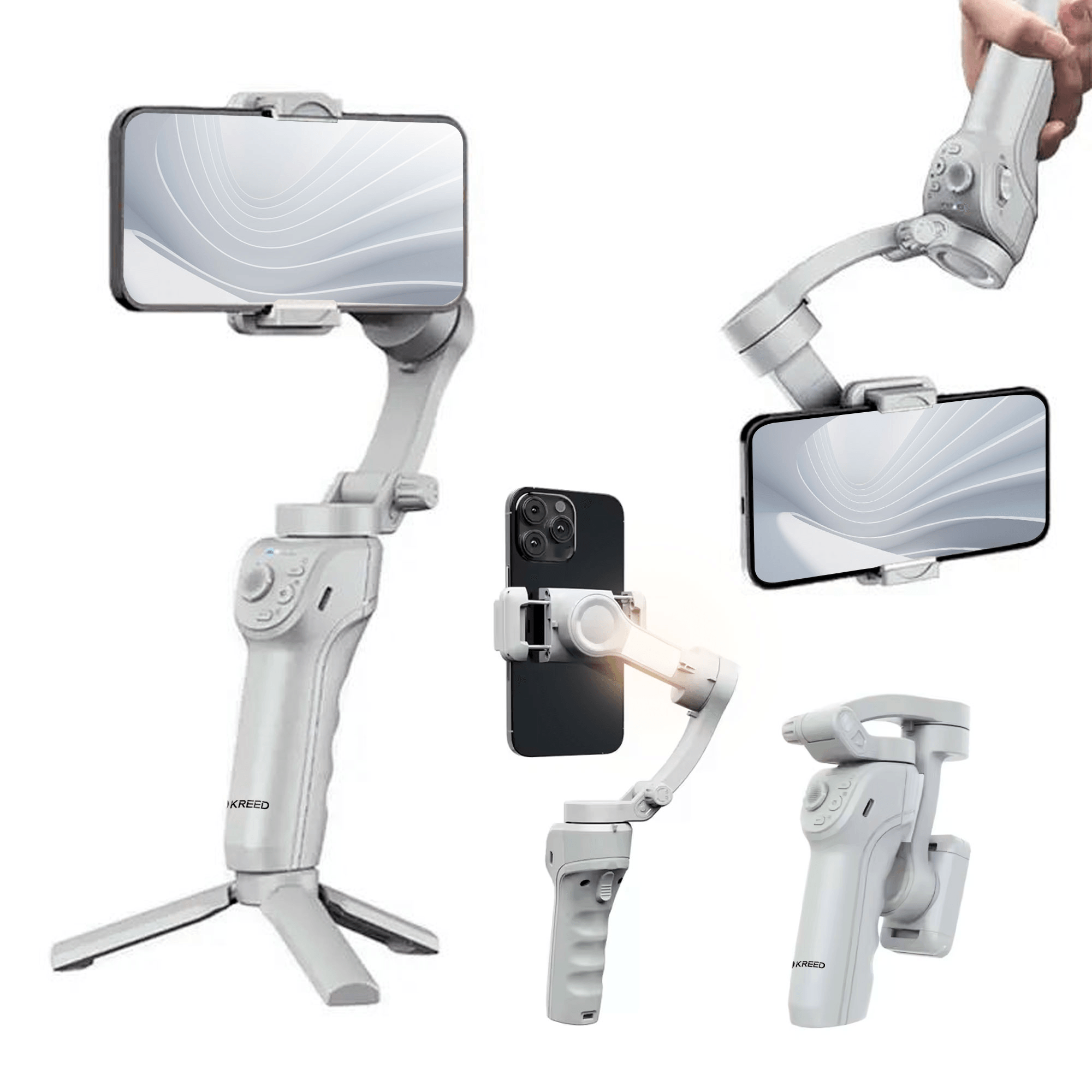 Gimbal estabilizador profesional PROGYRO, 3 ejes para celular, portátil, recargable