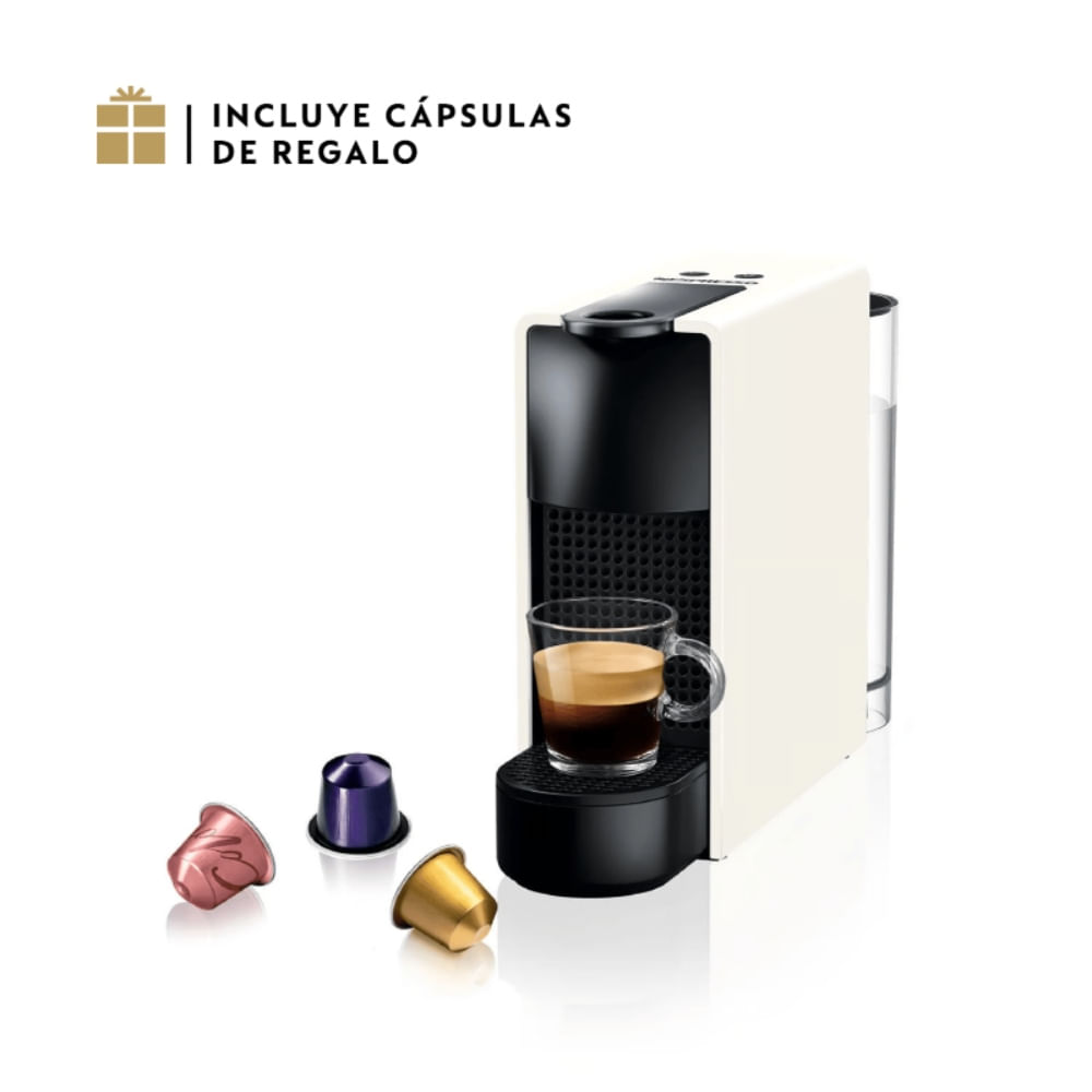 Imagen 2 del producto Cafetera Nespresso Essenza Mini Original, 1200W, blanco + Espumador de leche Aeroccino 3, negro