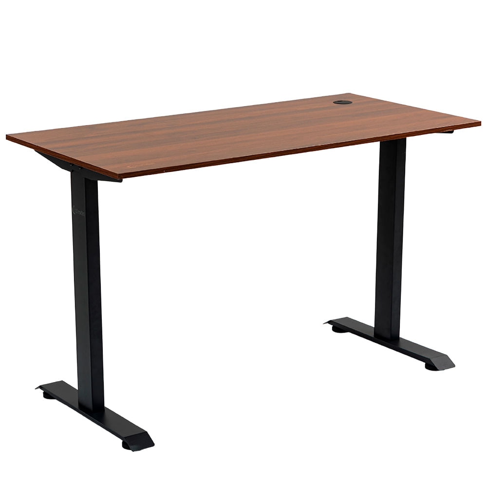 Imagen 2 del producto Escritorio fijo Dreizt FixDesk caramelo 120x60cm, estructura de acero, tablero MDF resistente, capacidad de 200 kg