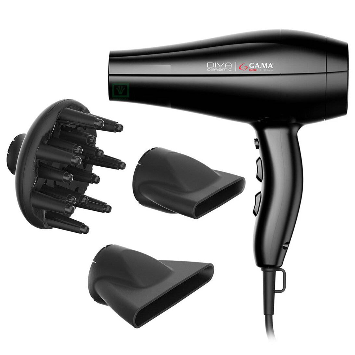Imagen 2 del producto Secadora profesional Gama Diva Ceramic Ion 2300W con 3D Therapy, 2 velocidades, 3 temperaturas, motor AC, Cool Shot