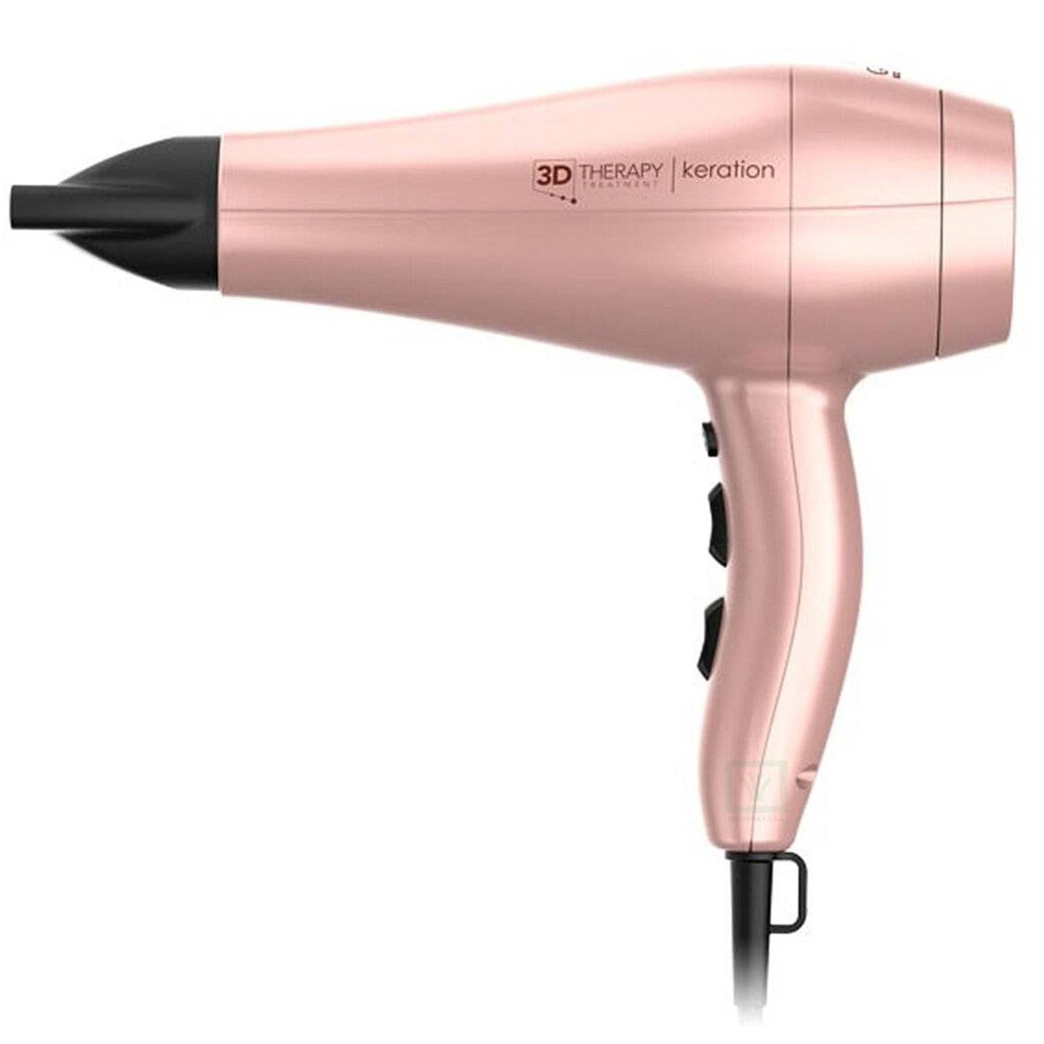 Secadora de cabello Gama Diva 3D Keration Therapy 2300W con motor AC profesional, Micro Glitt, 3D Therapy, 2 boquillas