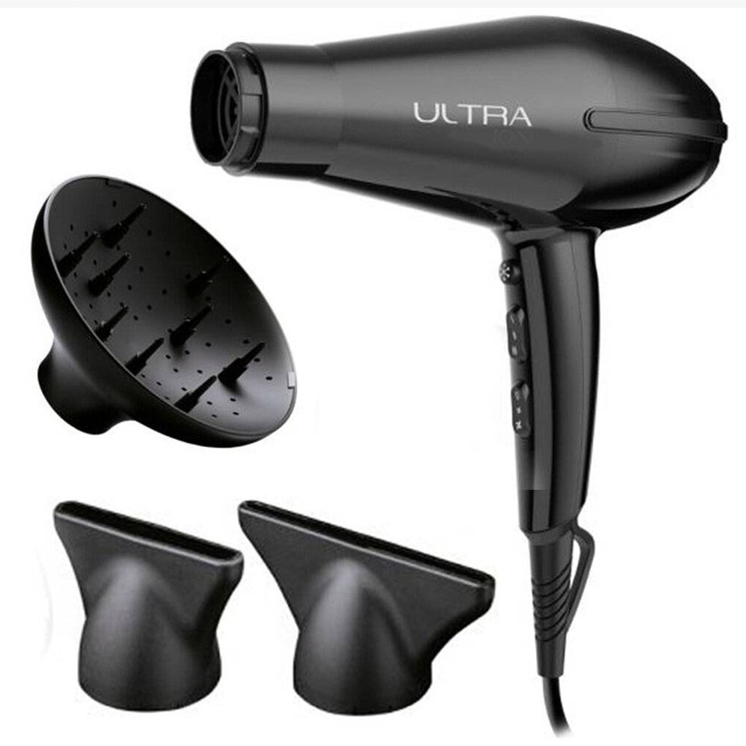 Imagen 2 del producto Secadora profesional Salon Exclusive Ultra Ion 2200W con motor AC, tecnología Tourmaline, función Ion Plus, boquillas