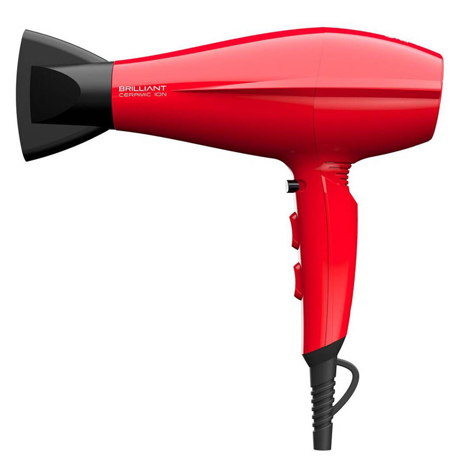 Secadora de pelo Gama Brilliant Ceramic Ion 2200W, 3 temperaturas, 2 velocidades, motor DC, con boquilla