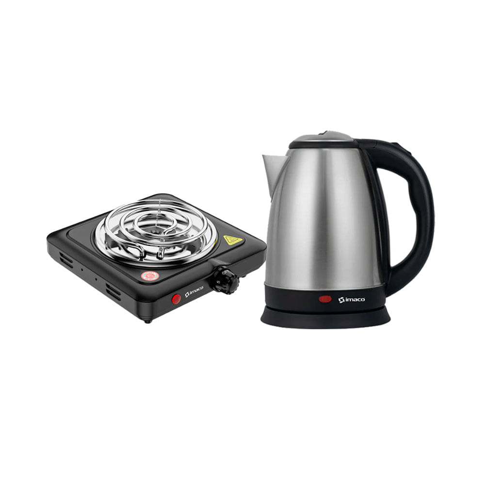 Imagen 2 del producto Combo: Cocina de mesa 1 hornilla a gas, hervidor eléctrico KE1801 1.8L, portátil y seguro