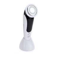 Dispositivo facial antiarrugas 7 en 1, EMS, radiofrecuencia, microcorriente, luz LED rejuvenecedora, blanco