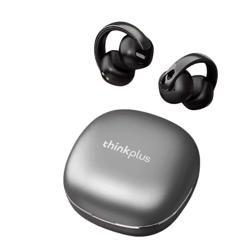 Audífonos Lenovo LP38 Clip Ear, bluetooth 5.4, duración máx. 30 horas con estuche de carga, gris