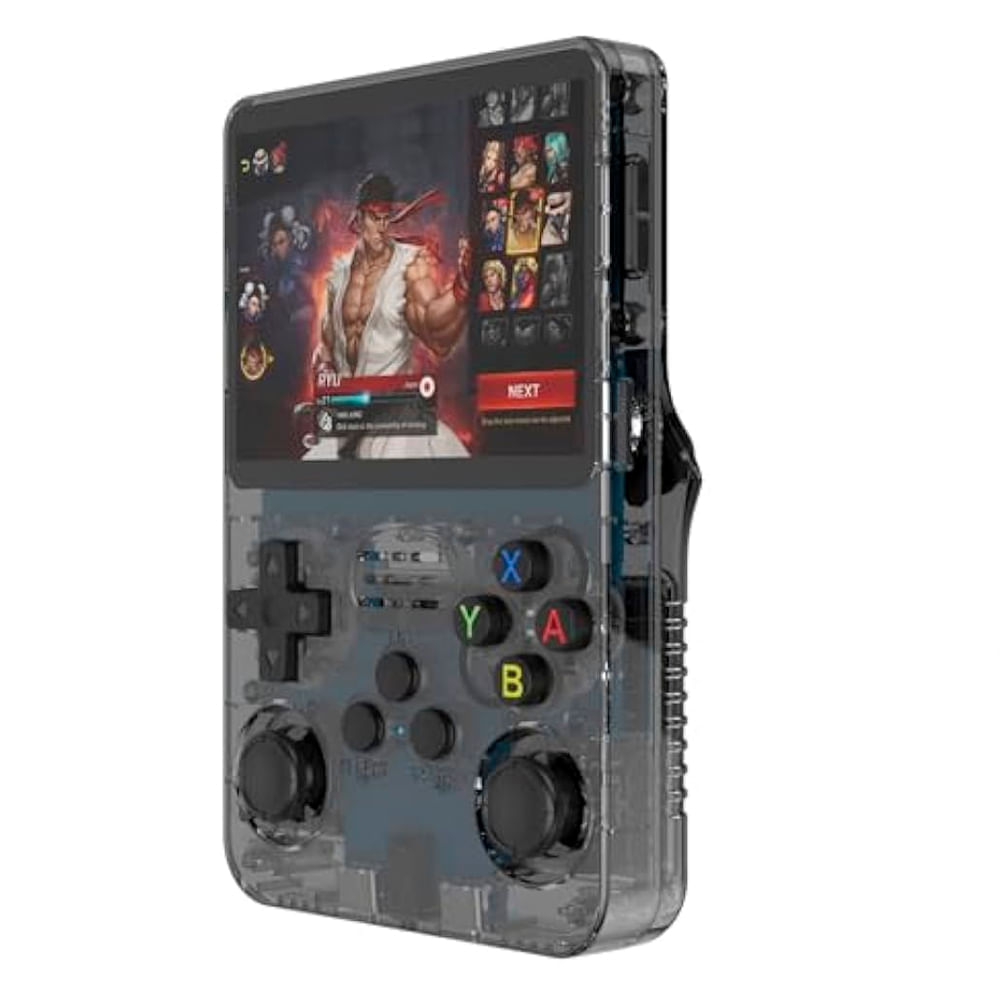 Imagen 2 del producto Consola portátil de videojuegos retro R36S, negro + Estuche