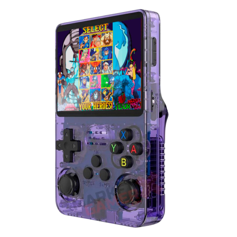Imagen 2 del producto Consola portátil de videojuegos retro R36S, violeta + Estuche