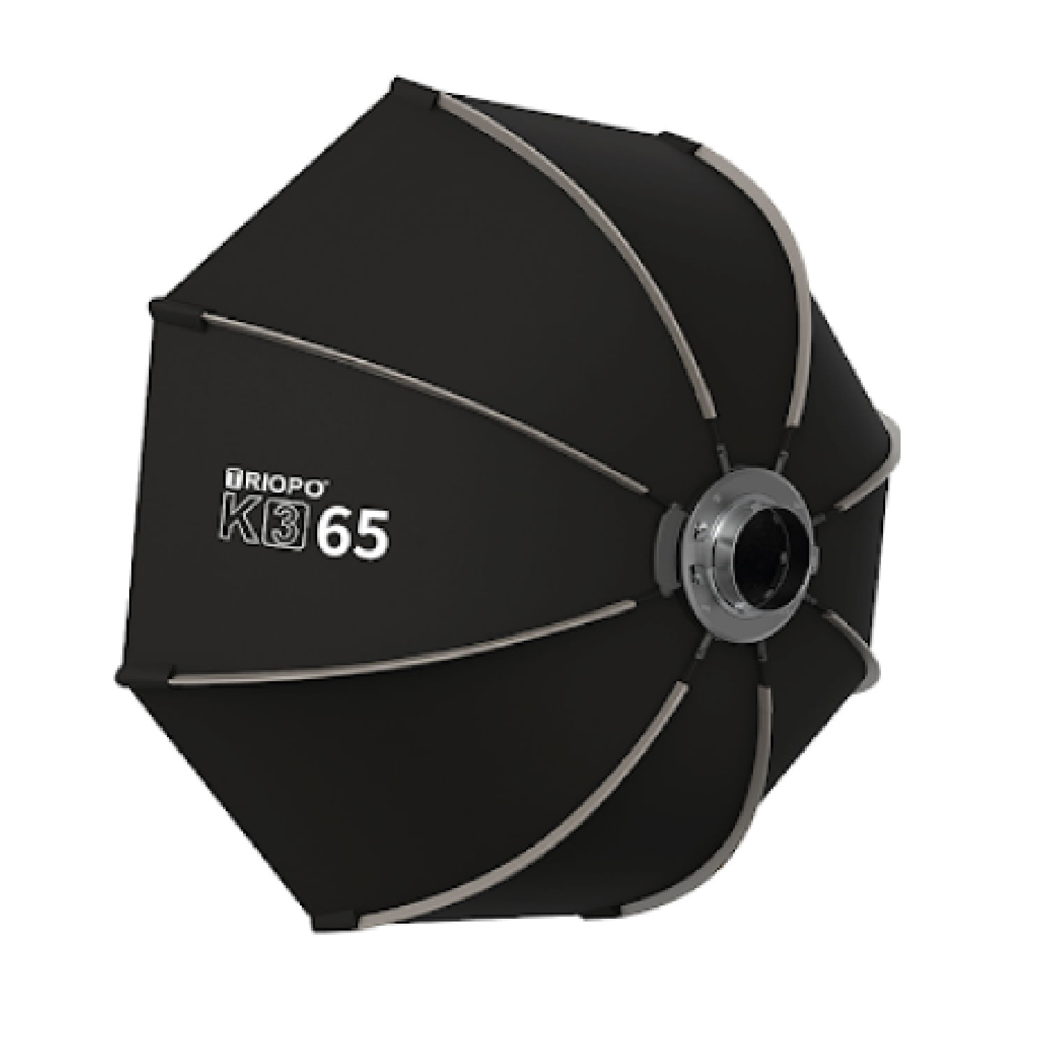 Octabox Triopo K3 65cm, plegable, con difusor frontal, luz suave profesional, compatible con flashes Bowens Mount