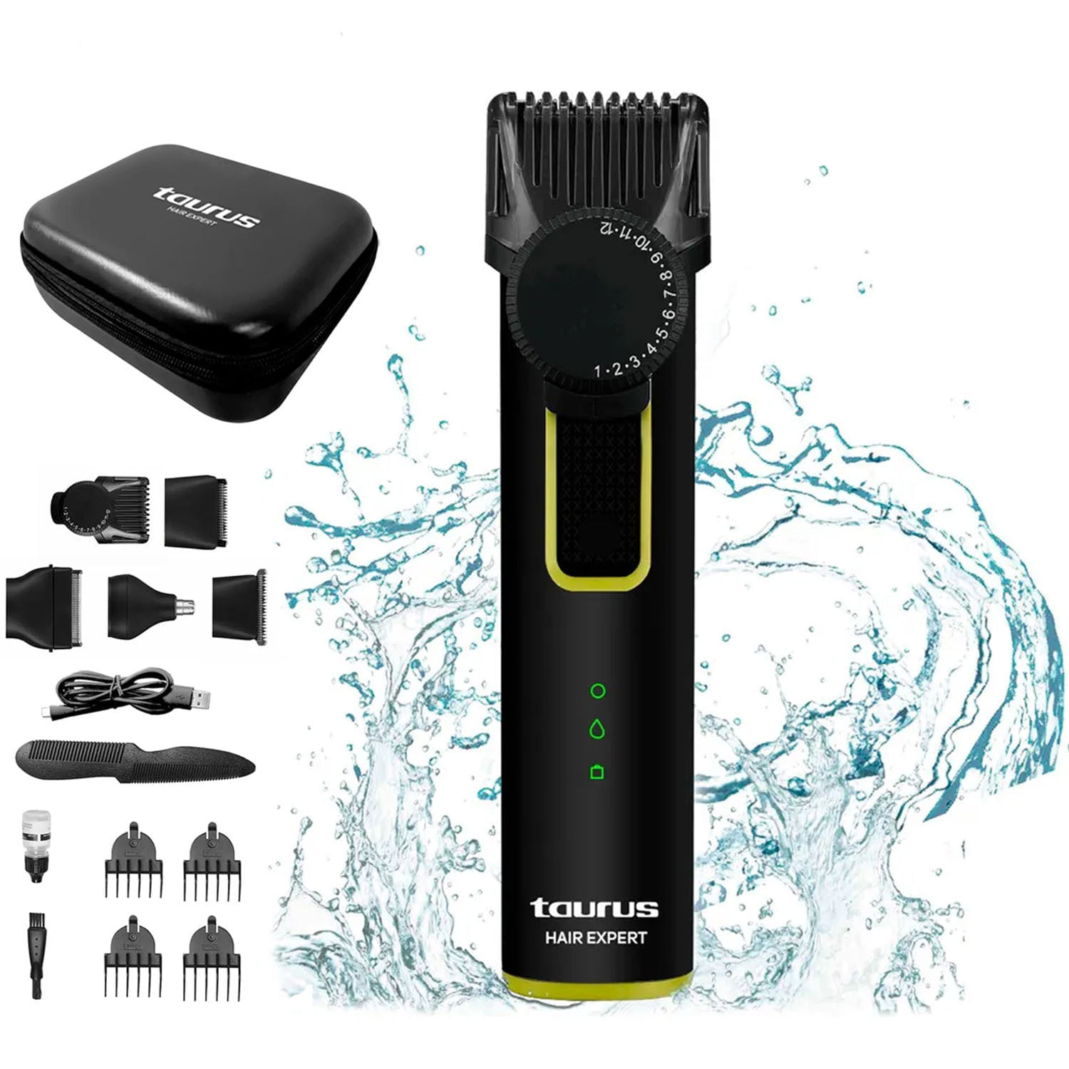 Imagen 2 del producto Cortadora Taurus Hair Expert 9 en 1 con cuchillas intercambiables, batería de litio, bloqueo de viaje