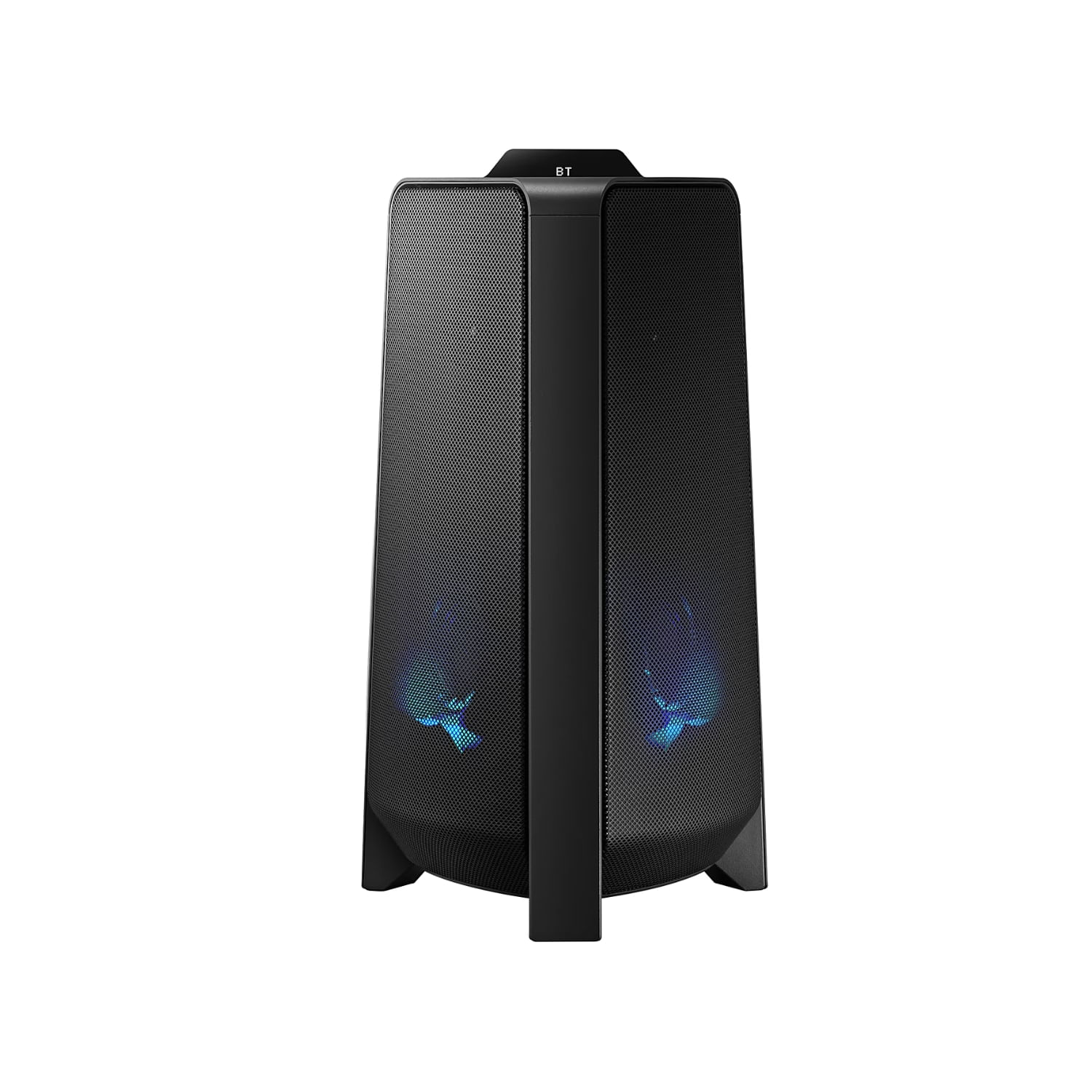 Parlante de torre bluetooth Samsung MX-T40, 300W, luces LED, sonido bidireccional, resistente al agua, negro