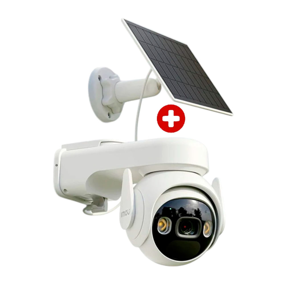 Cámara de seguridad IMOU CELL PT Wi-Fi 2K con visión 360°, batería recargable, panel solar tipo C, audio bidireccional