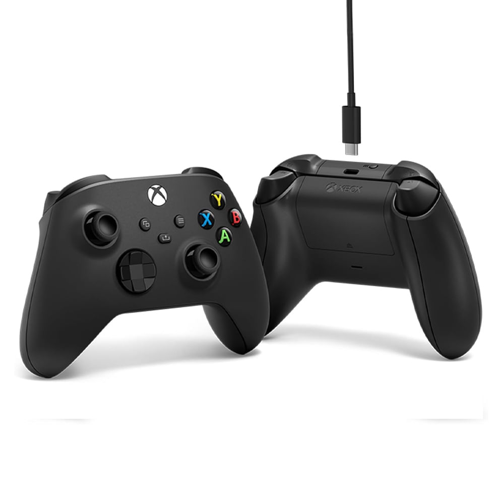 Imagen 2 del producto Mando Microsoft para Xbox One/S/X, inalámbrico, negro + Cable tipo C