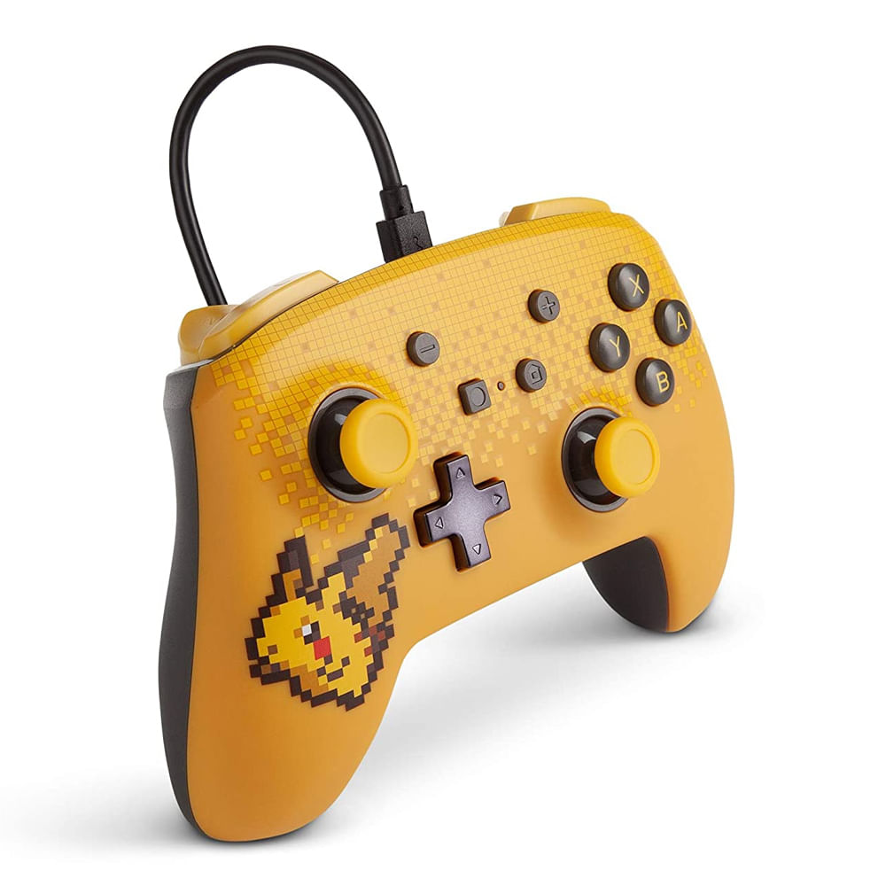 Imagen 2 del producto Mando alámbrico PowerA Pikachu Pixel para Nintendo Switch, cable 3 metros