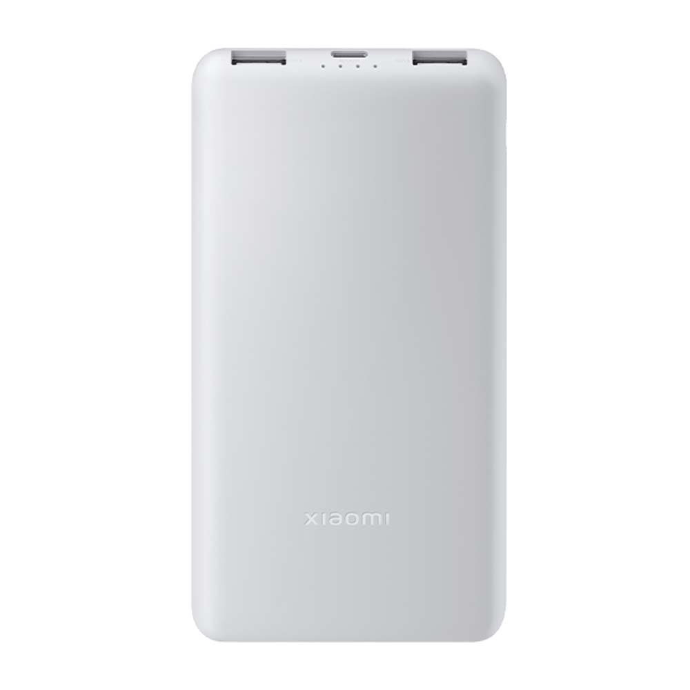 Batería externa Xiaomi 10000 mAh, carga rápida 22.5W, 2 USB y 1 Tipo C, diseño compacto, ligera, portátil y con protección contra sobrecargas, blanco