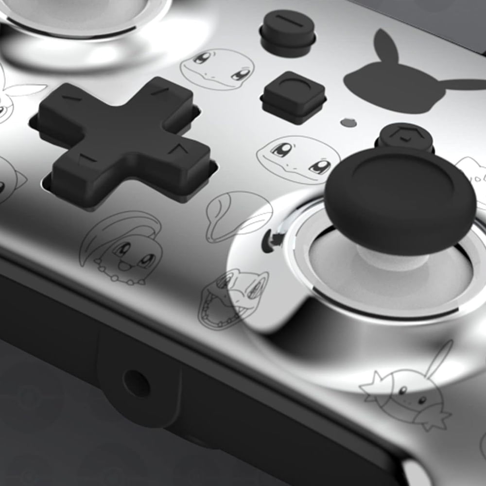 Imagen 2 del producto Mando con cable PowerA Pikachu Black & Silver, para Nintendo Switch, botones avanzados