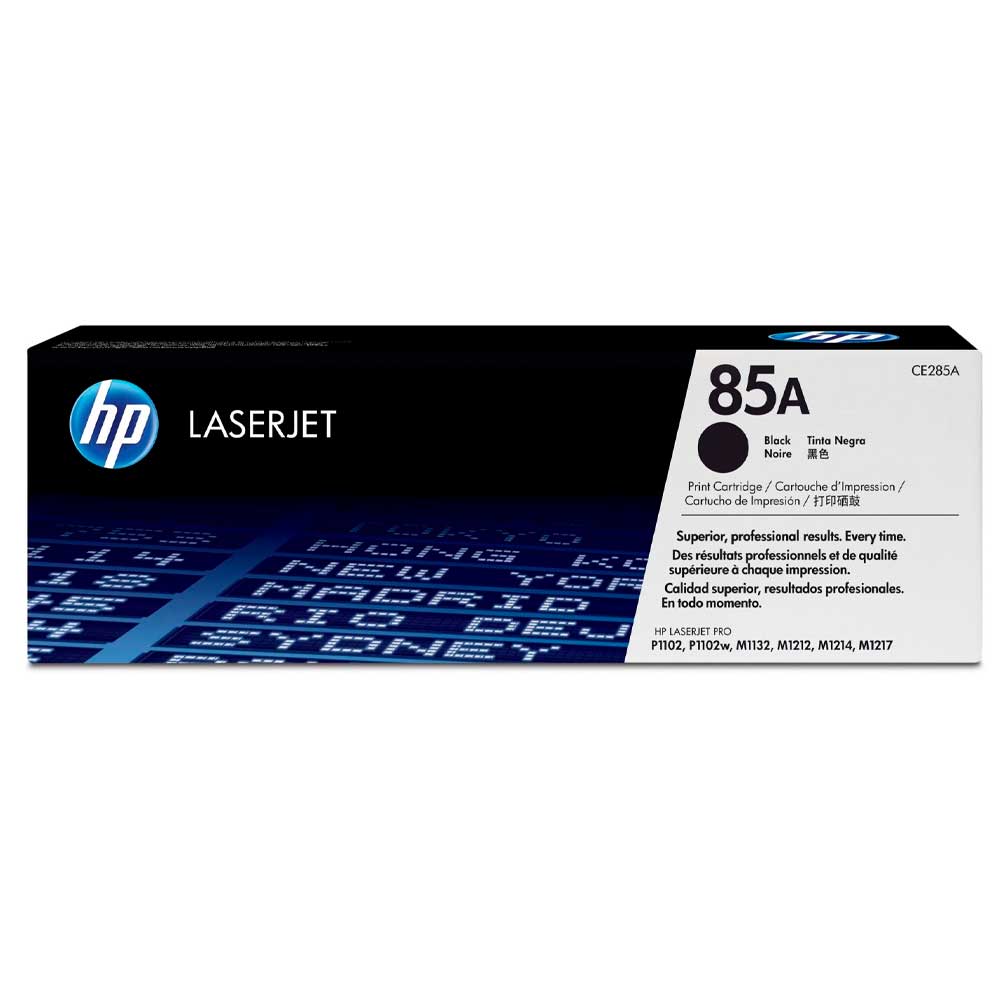 Tóner 85A HP CE285A para impresora LaserJet Pro P1102/M1212, capacidad 1600 páginas, negro
