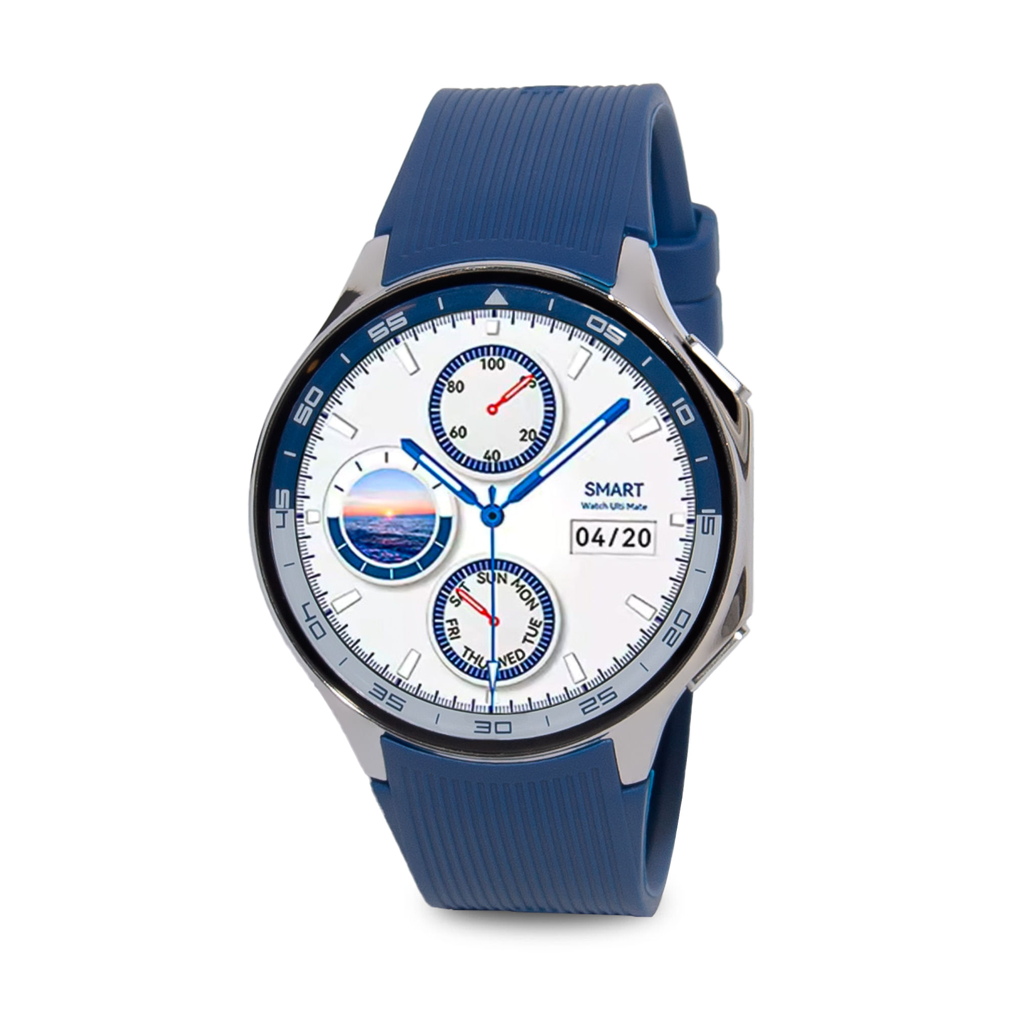 Smartwatch SmartTime SR07 pantalla 47mm/LTPO OLED, sensores de salud y deportivos, llamadas bluetooth, batería hasta 18 horas, azul