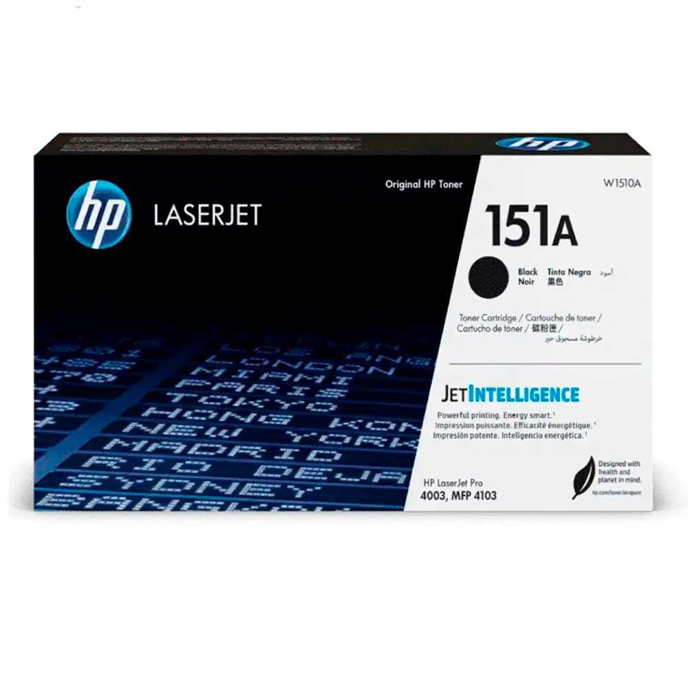 Tóner 151A HP W1510A para impresora LaserJet Pro 4003/MFP 4103, capacidad 3050 páginas, negro