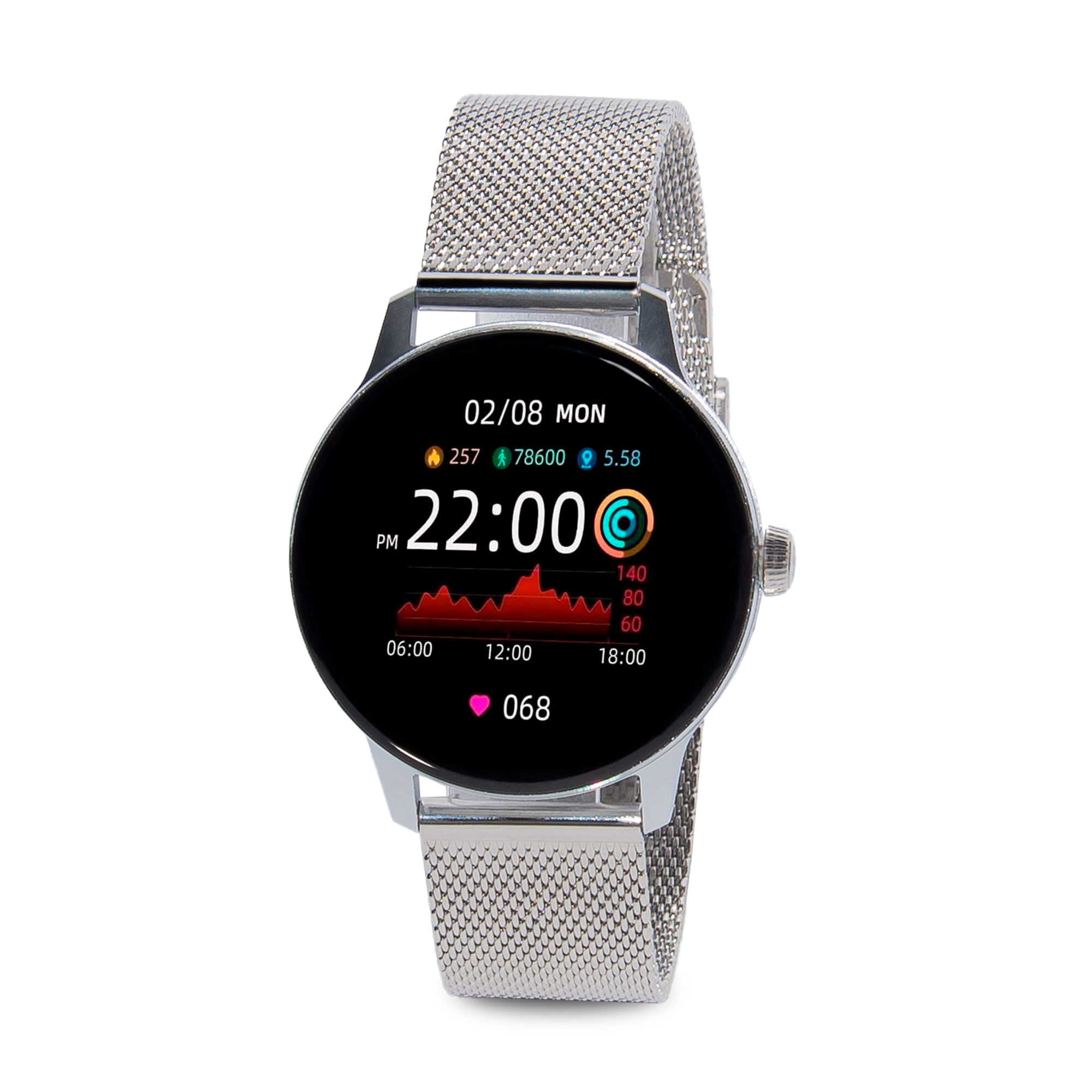 Imagen 2 del producto Smartwatch SmartTime SR06 pantalla 37mm/LTPO OLED, sensores de salud y deportivos, llamadas bluetooth, batería hasta 12 horas, plateado