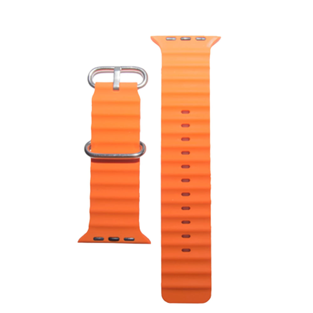 Imagen 2 del producto Correa Unisex Smarttime CRS49, silicona, compatible con 42,44,45 y 49 mm, anaranjado