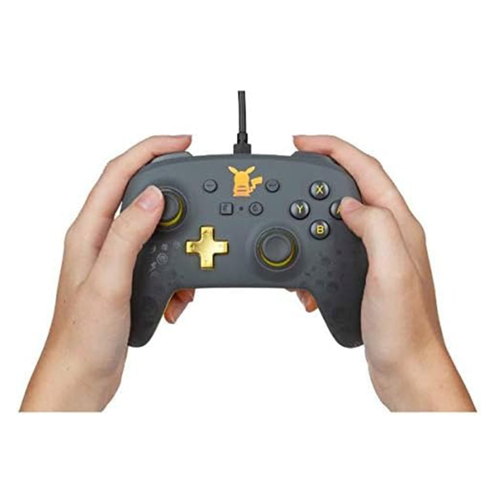 Imagen 2 del producto Mando Pro PowerA Nintendo Switch Pikachu, alámbrico, gris