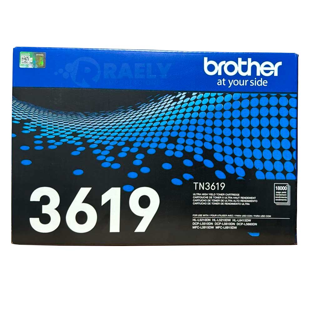 Imagen 2 del producto Tóner Brother TN-3619, compatible con DCP-L5660Dn, MFC-L6915Dw, rendimiento 18,000 páginas, negro