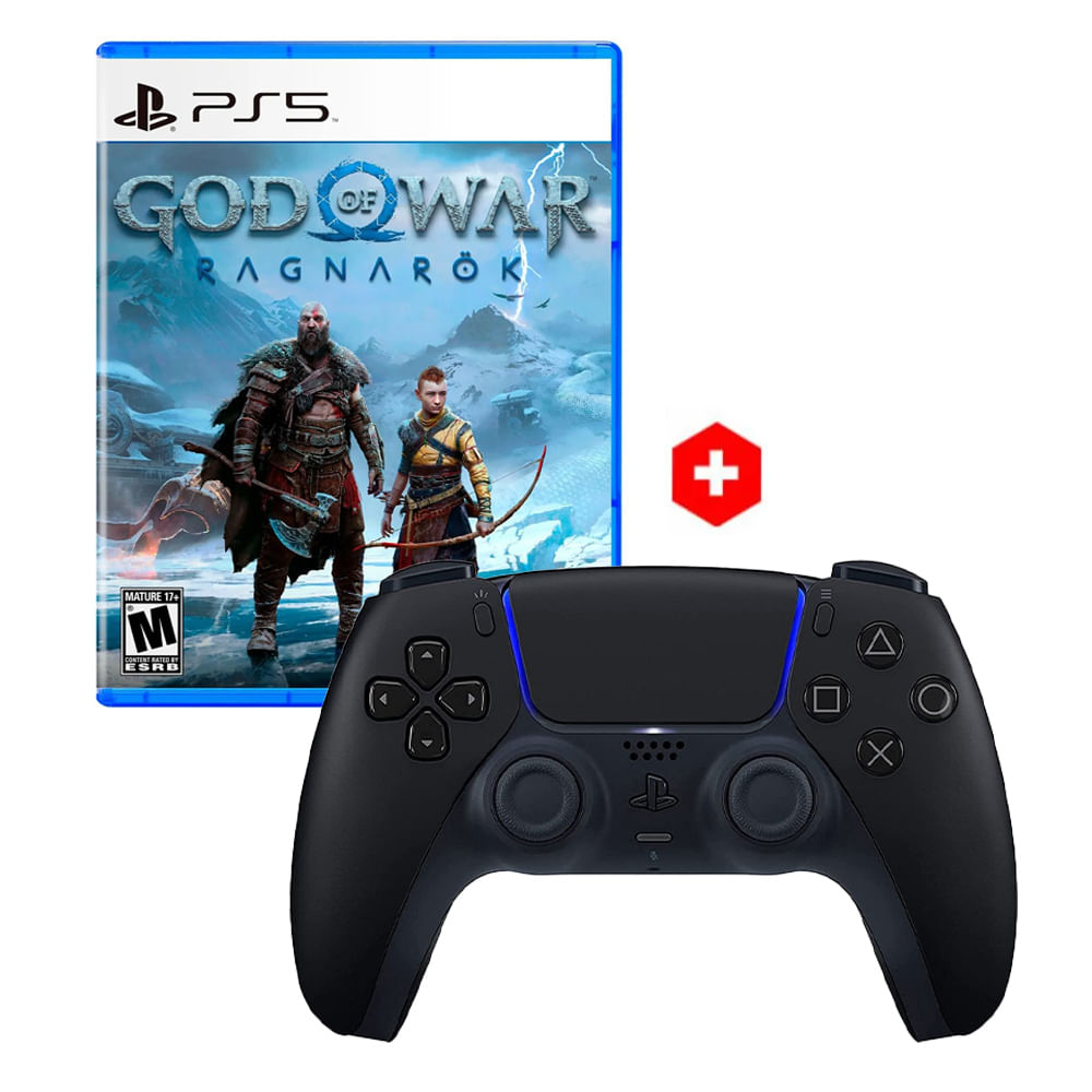Mando Playstation 5 Dualsense midnight black + God Of War Ragnarok