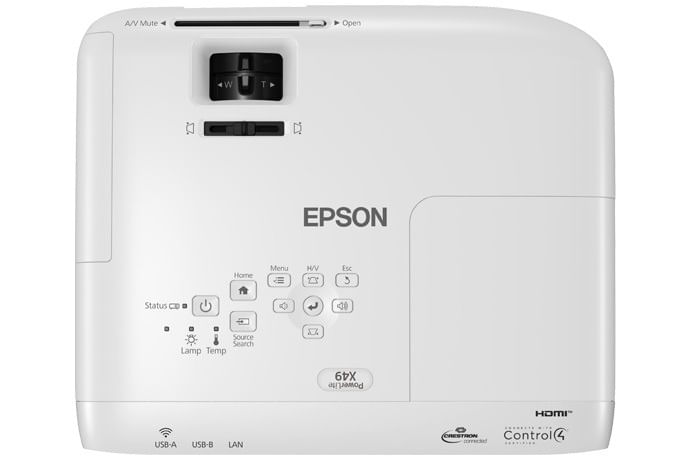 Imagen 2 del producto Proyector Epson PowerLite X49 3600 lúmenes, resolución XGA 1024x768, 3LCD, HDMI, RJ-45, hasta 12.000 horas de vida útil en modo ECO