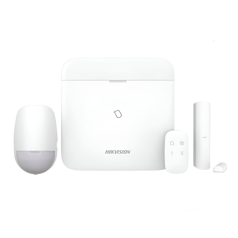 Imagen 1 del producto Kit de alarma inalámbrica Hikvision DS-PWA48-KIT-WB, kit 48 zonas, panel central, sensores incluidos, Wi-Fi