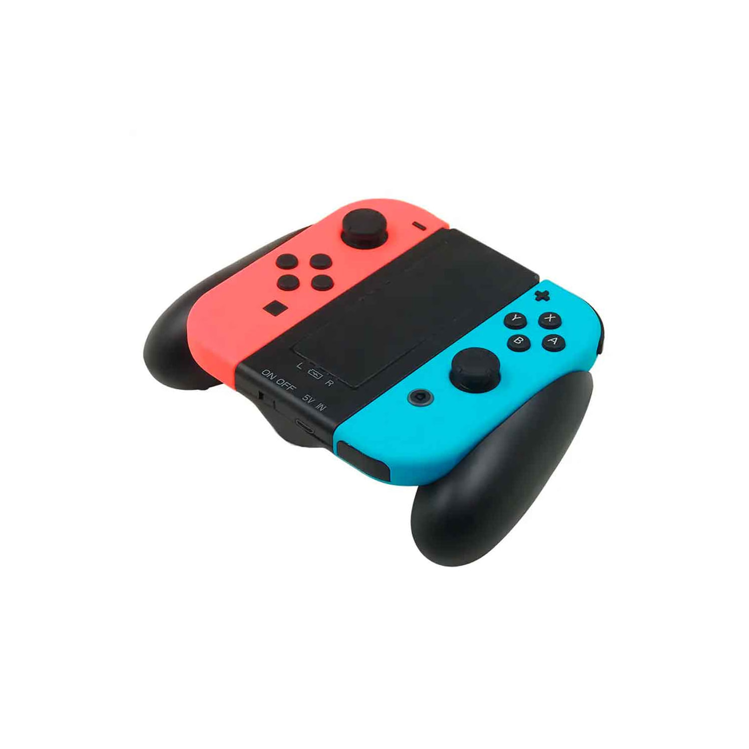 Handgrip para Joy-Con Nintendo Switch, diseño ergonómico con agarre de goma