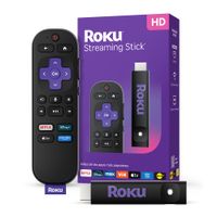 Convertidor a Smart TV Roku Streaming Stick FHD con control remoto, diseño portátil, configuración sencilla