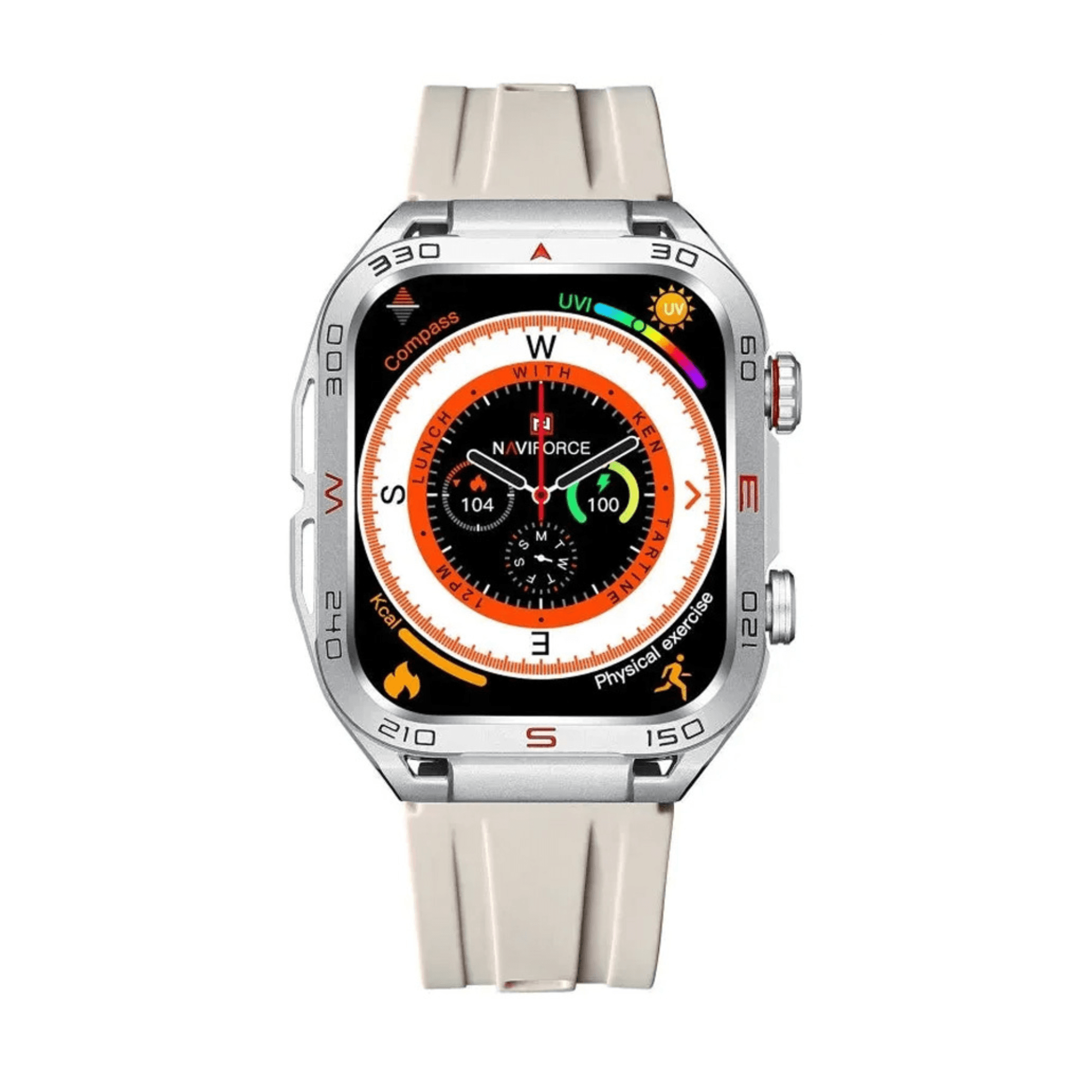 Imagen 2 del producto Smartwatch Naviforce NT11 pantalla 45mm/LTPO OLED, sensores de salud, modos deportivos, batería hasta 18 horas, beige