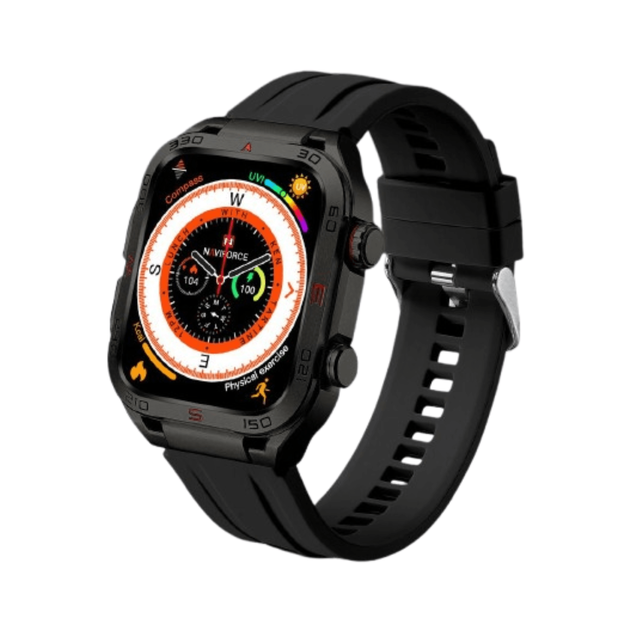 Smartwatch Naviforce NT11 pantalla 45mm/LTPO OLED, sensores de salud, modos deportivos, batería hasta 18 horas, negro