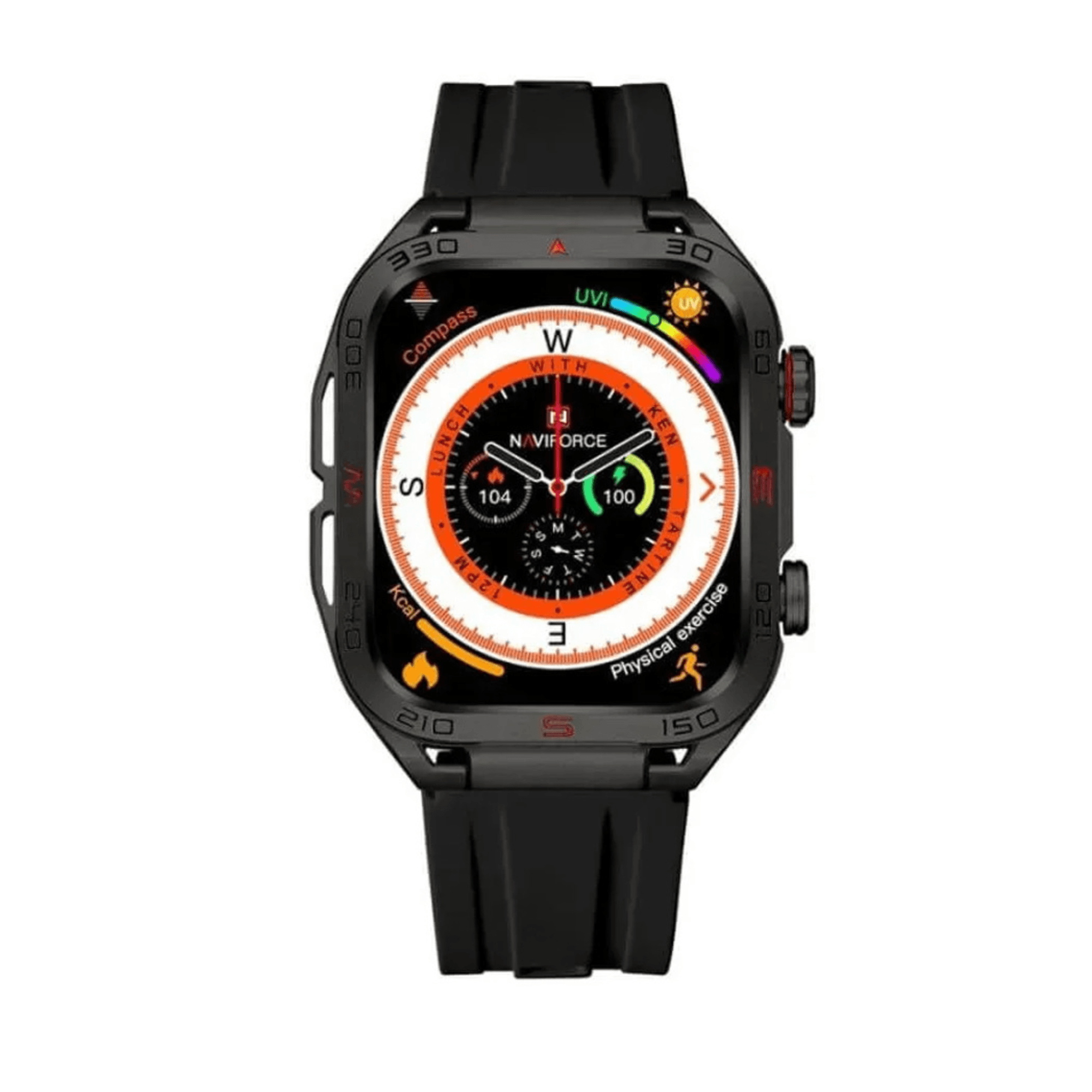 Imagen 2 del producto Smartwatch Naviforce NT11 pantalla 45mm/LTPO OLED, sensores de salud, modos deportivos, batería hasta 18 horas, negro