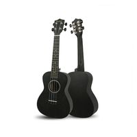 Ukelele Kabat Concierto 23"", cuerpo de tilo, mástil okoume, acabado mate, negro