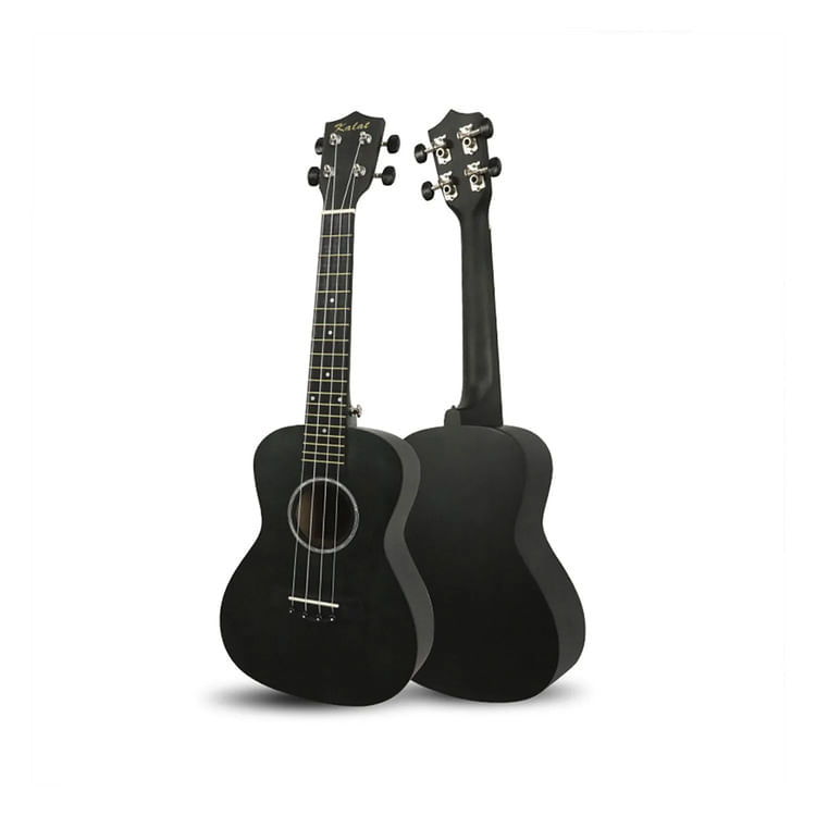 Ukelele Kabat Concierto 23", cuerpo de tilo, mástil okoume, acabado mate, negro