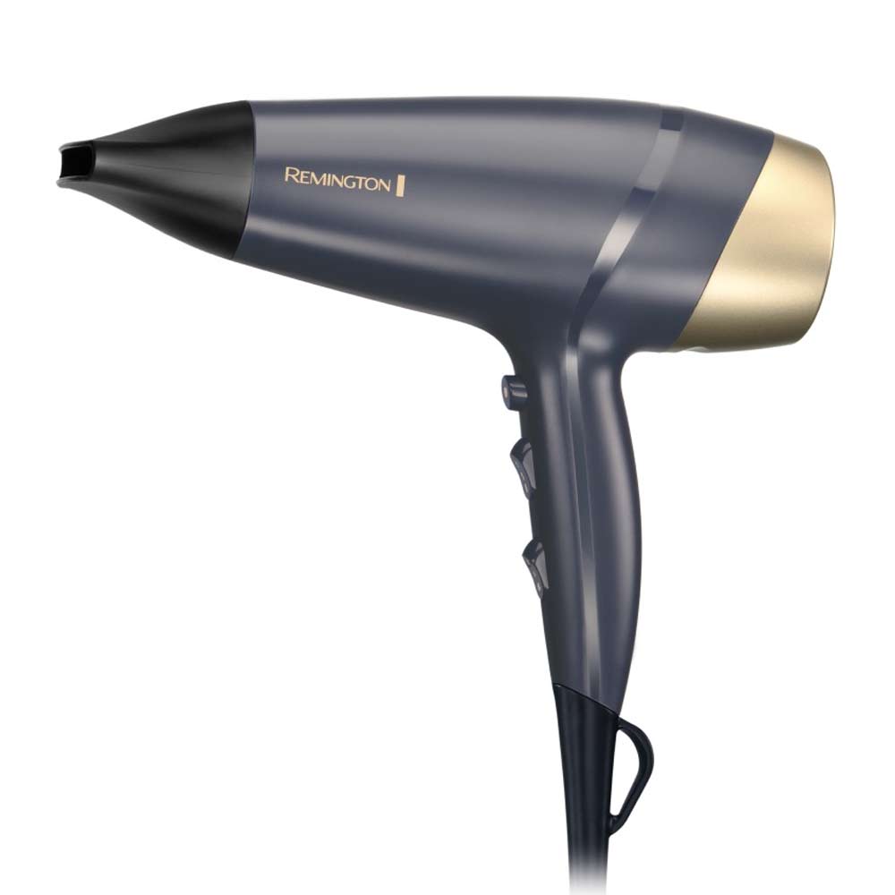 Secadora de cabello Remington Sapphire Luxe 2200w, 3 niveles temperatura, 2 velocidades, azul